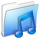 Aqua Stripped Folder Music icon